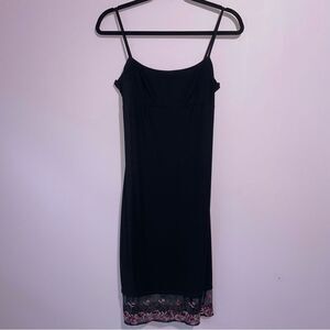 City Triangles Black Midi Dress Women Size S Babydoll Mesh Whimsigoth Witchy Y2K